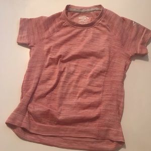 Umbro Pink Kids Athletic Short Sleeve Shirt